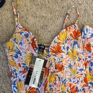 Muse Colorful Floral Dress with Spaghetti Straps